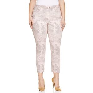 NYDJ Ira Ankle Pink Floral Jeans 16W